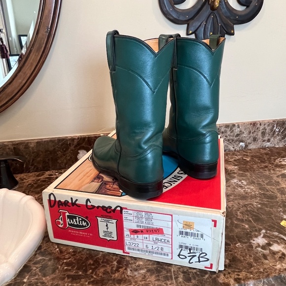 Justin Boots Forest Green - Picture 3 of 5